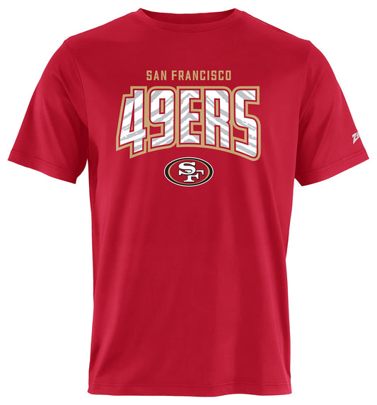 Zubaz NFL Men's Hail Mary Primary Team Color Short Sleeve T-Shirt, San Francisco 49ers