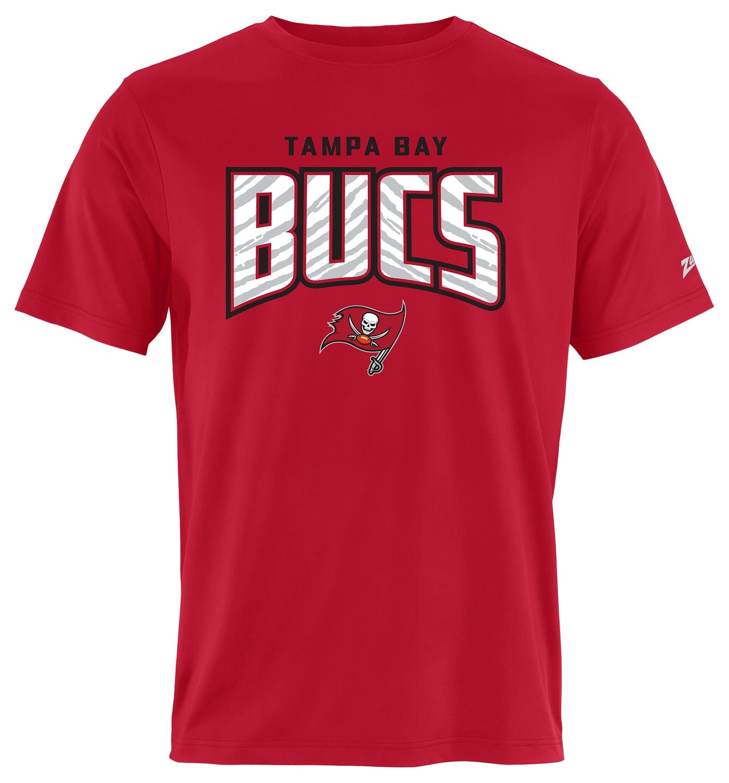 Zubaz NFL Men's Hail Mary Primary Team Color Short Sleeve T-Shirt, Tampa Bay Buccaneers