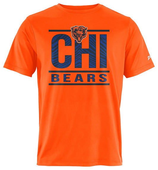 Zubaz NFL Men's Goal Line Alternate Color Short Sleeve T-Shirt, Chicago Bears