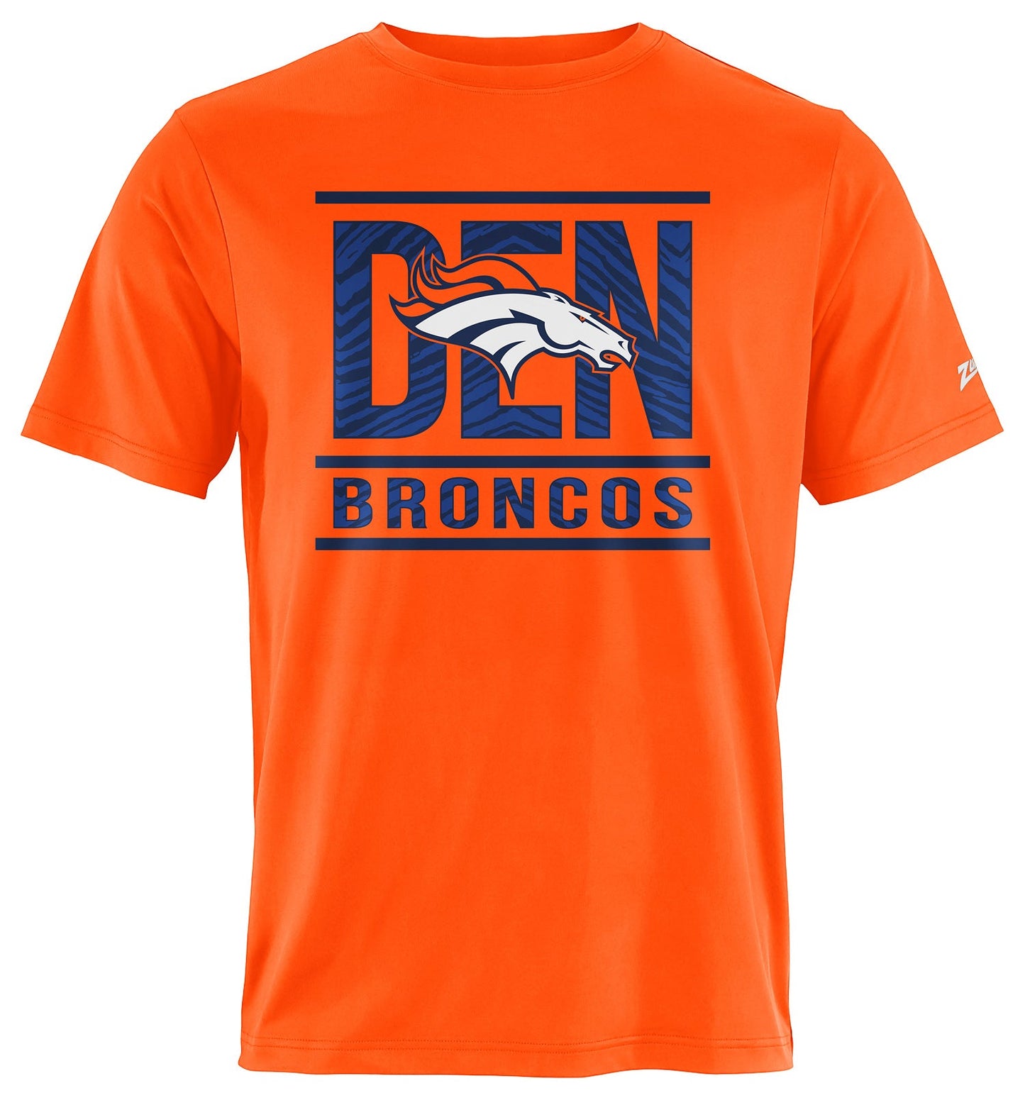 Zubaz NFL Men's Goal Line Alternate Color Short Sleeve T-Shirt, Denver Broncos