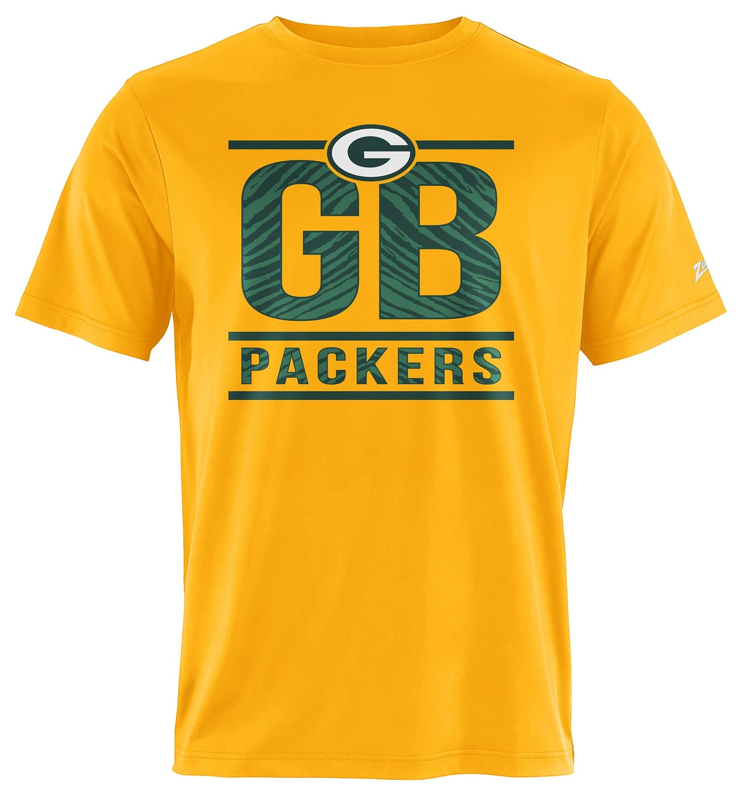 Zubaz NFL Men's Goal Line Alternate Color Short Sleeve T-Shirt, Green Bay Packers