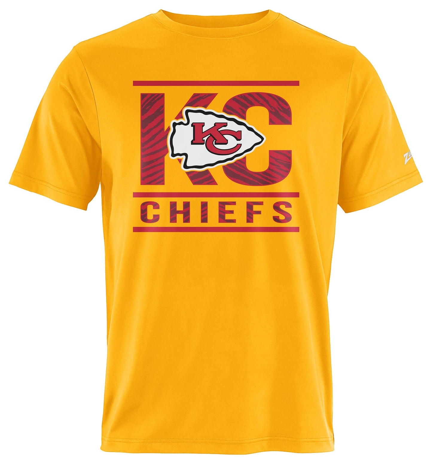 Zubaz NFL Men's Goal Line Alternate Color Short Sleeve T-Shirt, Kansas City Chiefs