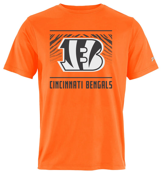 Zubaz NFL Men's Tunnel Alternate Color Short Sleeve T-Shirt, Cincinnati Bengals