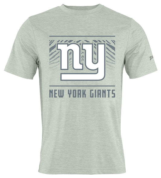 Zubaz NFL Men's Tunnel Heather Gray Short Sleeve T-Shirt, New York Giants