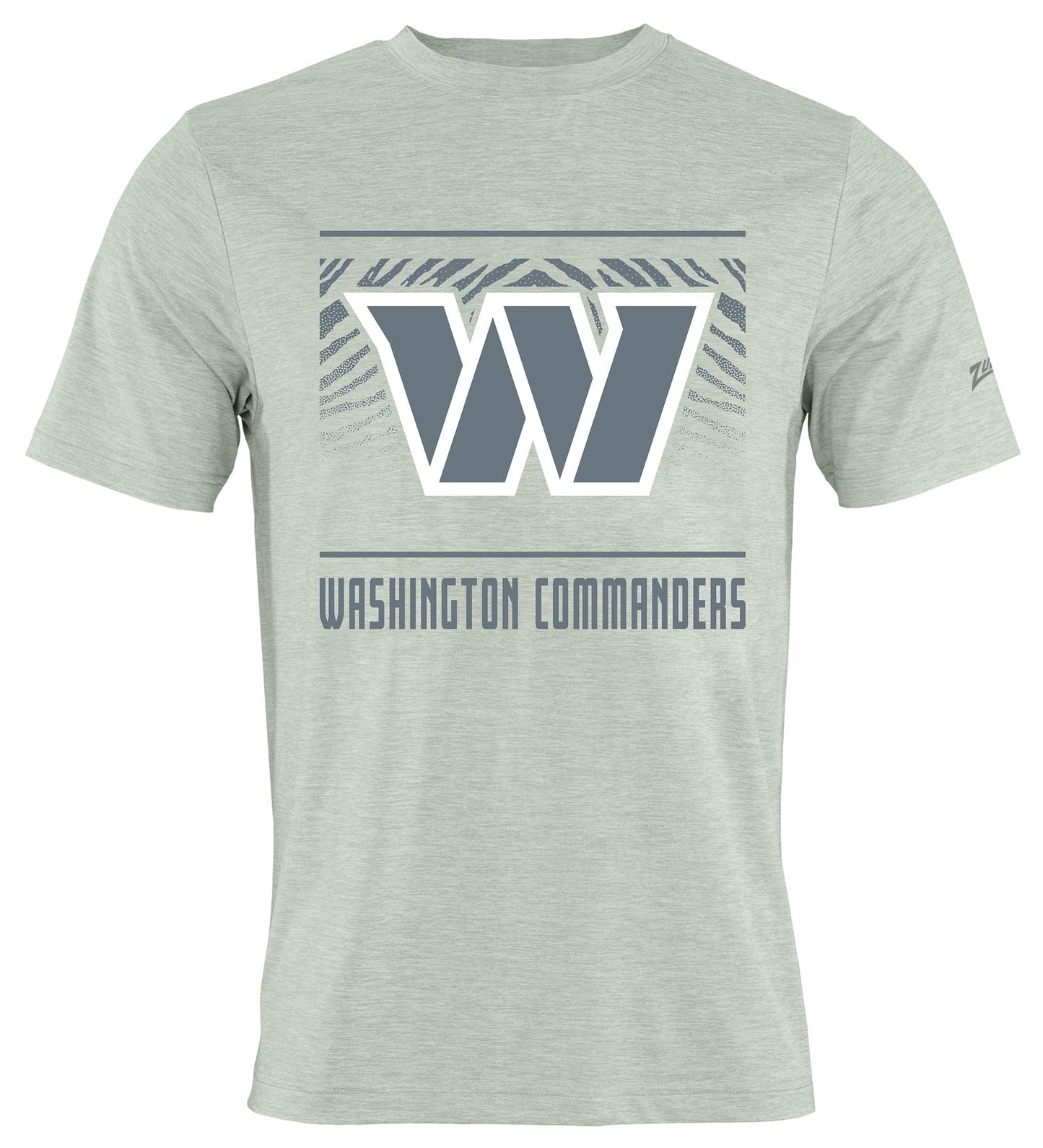 Zubaz NFL Men's Tunnel Heather Gray Short Sleeve T-Shirt, Washington Commanders