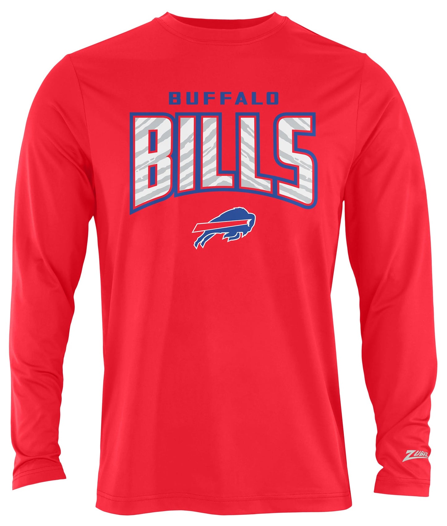 Zubaz NFL Men's Hail Mary Alternate Color Long Sleeve T-Shirt, Buffalo Bills