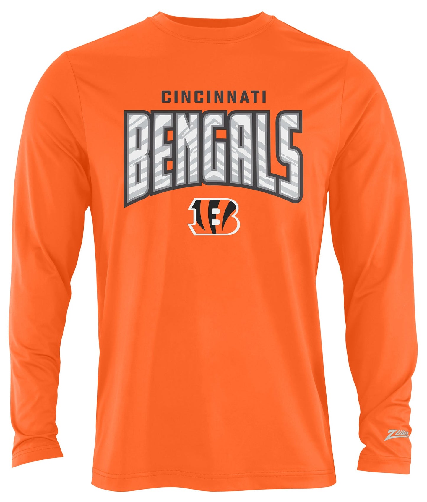 Zubaz NFL Men's Hail Mary Alternate Color Long Sleeve T-Shirt, Cincinnati Bengals