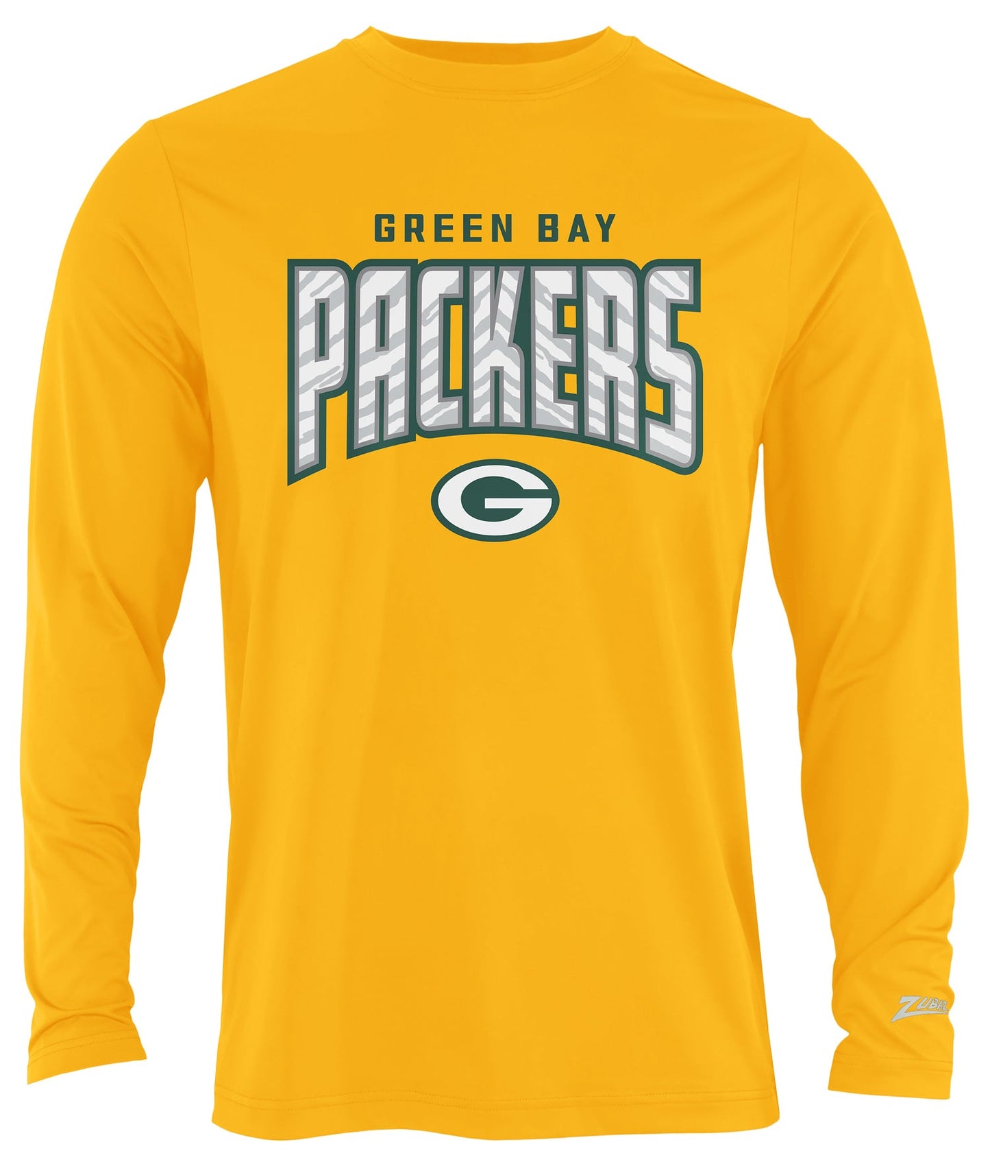 Zubaz NFL Men's Hail Mary Alternate Color Long Sleeve T-Shirt, Green Bay Packers