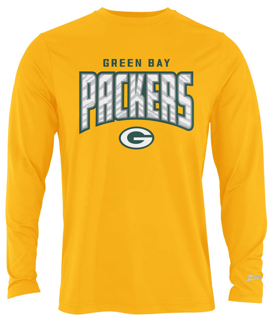 Zubaz NFL Men's Hail Mary Alternate Color Long Sleeve T-Shirt, Green Bay Packers