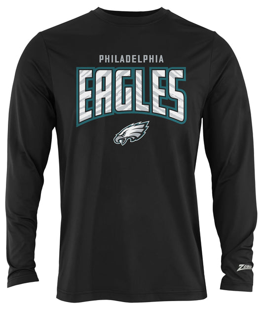 Zubaz NFL Men's Hail Mary Alternate Color Long Sleeve T-Shirt, Philadelphia Eagles