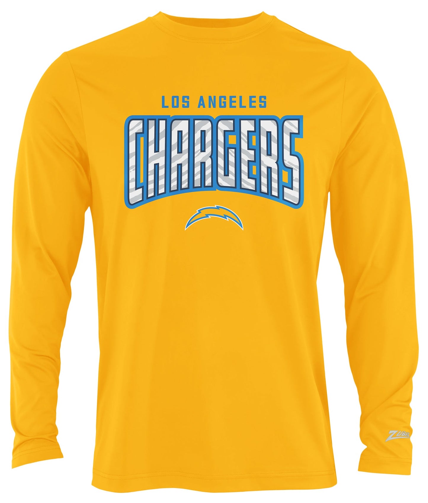 Zubaz NFL Men's Hail Mary Alternate Color Long Sleeve T-Shirt, Los Angeles Chargers