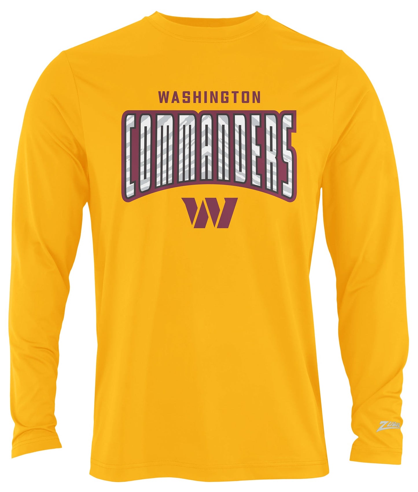Zubaz NFL Men's Hail Mary Alternate Color Long Sleeve T-Shirt, Washington Commanders