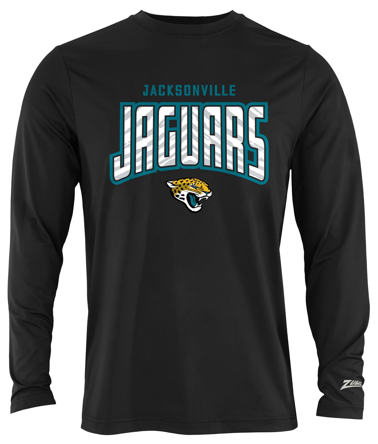 Zubaz NFL Men's Hail Mary Team Color Long Sleeve T-Shirt, Jacksonville Jaguars