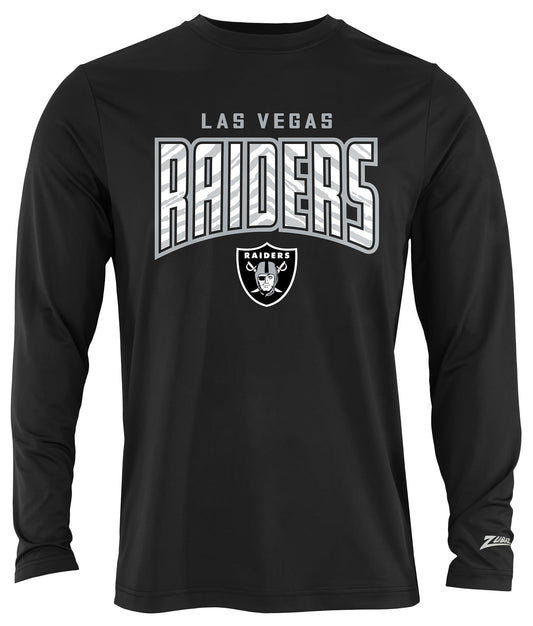 Zubaz NFL Men's Hail Mary Team Color Long Sleeve T-Shirt, Las Vegas Raiders
