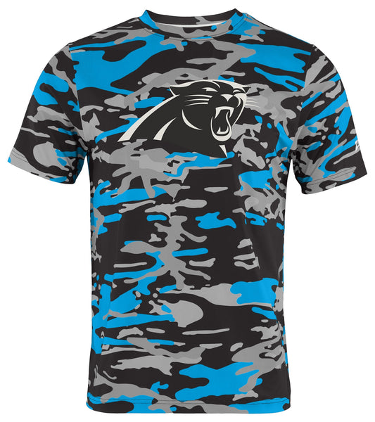 Zubaz NFL Men's Camo Alternate Color Short Sleeve T-Shirt, Carolina Panthers
