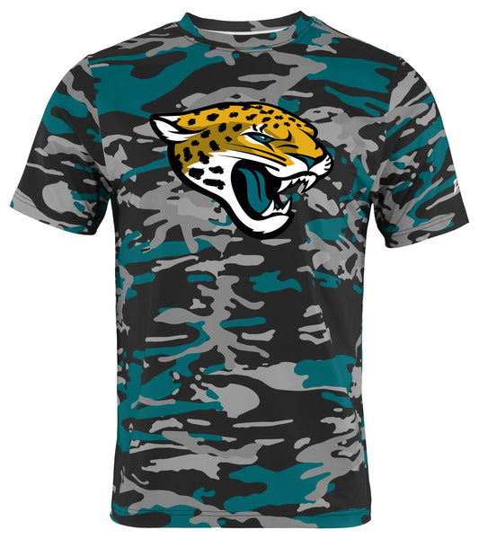Zubaz NFL Men's Camo Alternate Color Short Sleeve T-Shirt, Jacksonville Jaguars