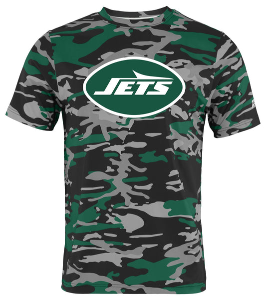 Zubaz NFL Men's Camo Alternate Color Short Sleeve T-Shirt, New York Jets