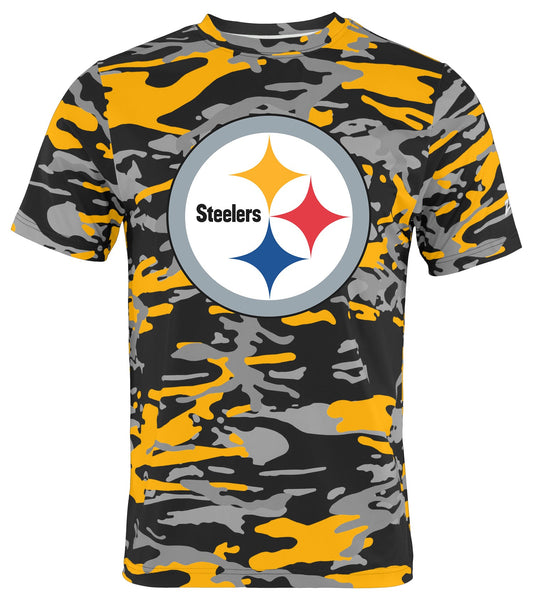 Zubaz NFL Men's Camo Alternate Color Short Sleeve T-Shirt, Pittsburgh Steelers