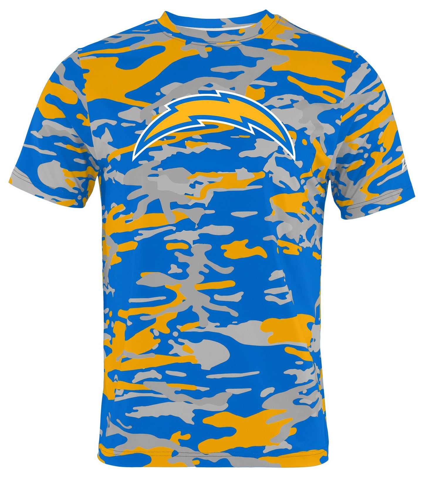 Zubaz NFL Men's Camo Alternate Color Short Sleeve T-Shirt, Los Angeles Chargers