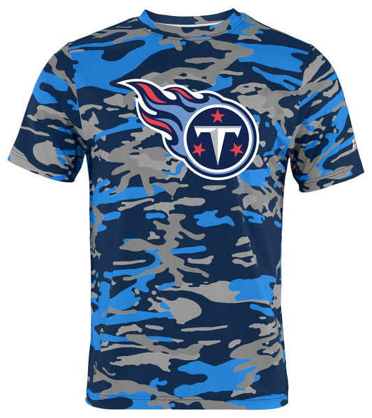 Zubaz NFL Men's Camo Alternate Color Short Sleeve T-Shirt, Tennessee Titans
