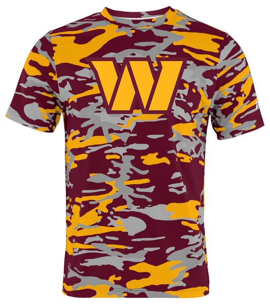 Zubaz NFL Men's Camo Alternate Color Short Sleeve T-Shirt, Washington Commanders