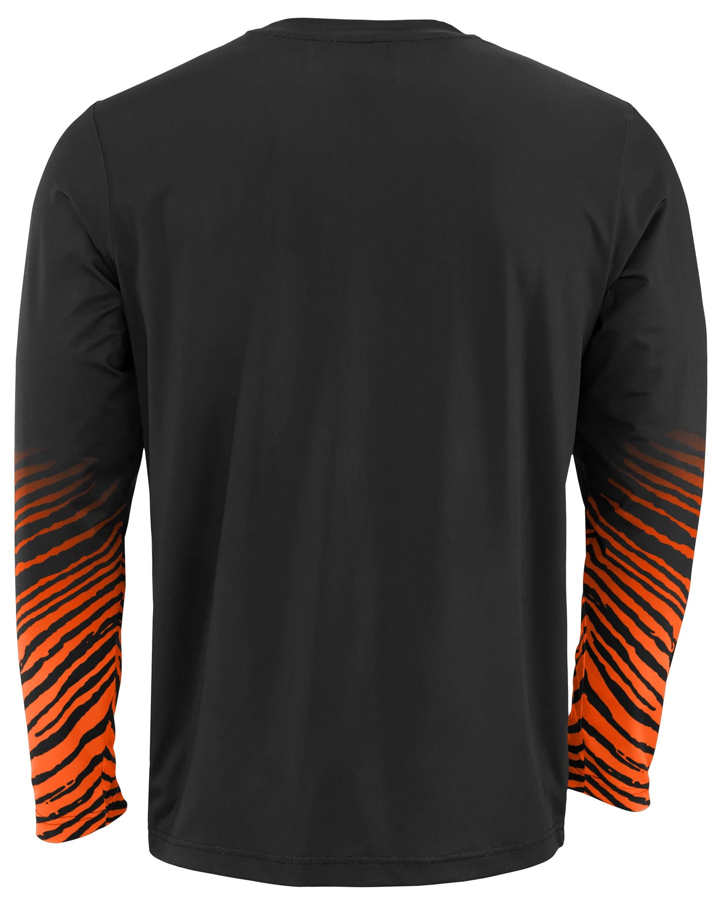 Zubaz NFL Men's Team Color Zebra Fade Sleeves Long Sleeve T-Shirt, Cincinnati Bengals