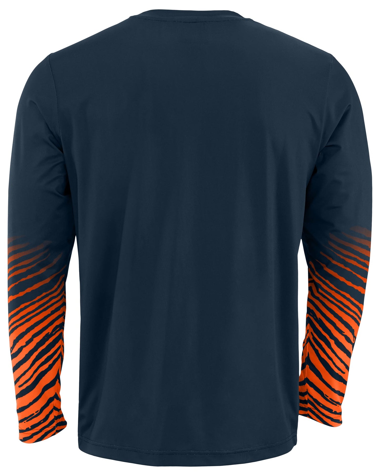 Zubaz NFL Men's Team Color Zebra Fade Sleeves Long Sleeve T-Shirt, Denver Broncos