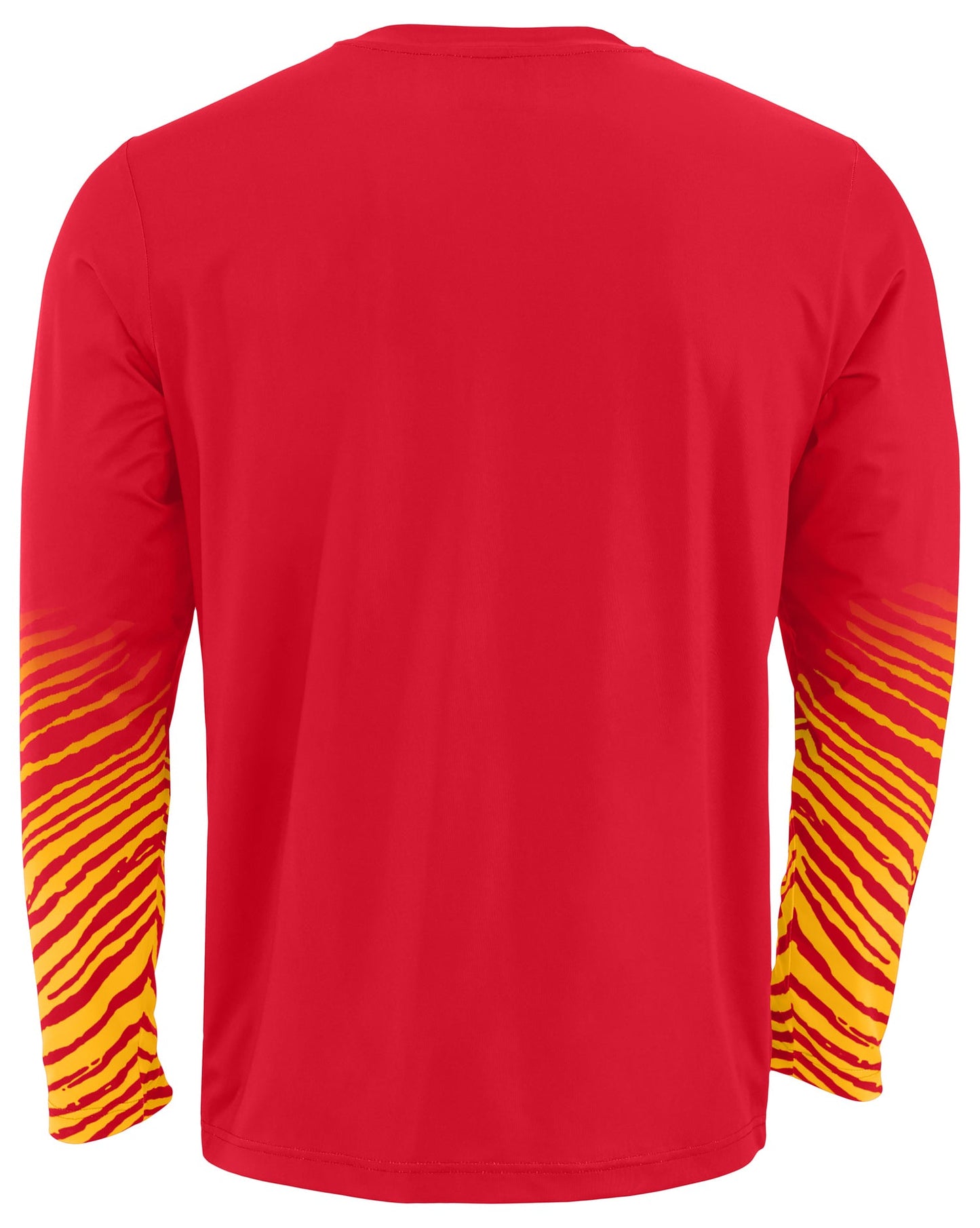 Zubaz NFL Men's Team Color Zebra Fade Sleeves Long Sleeve T-Shirt, Kansas City Chiefs