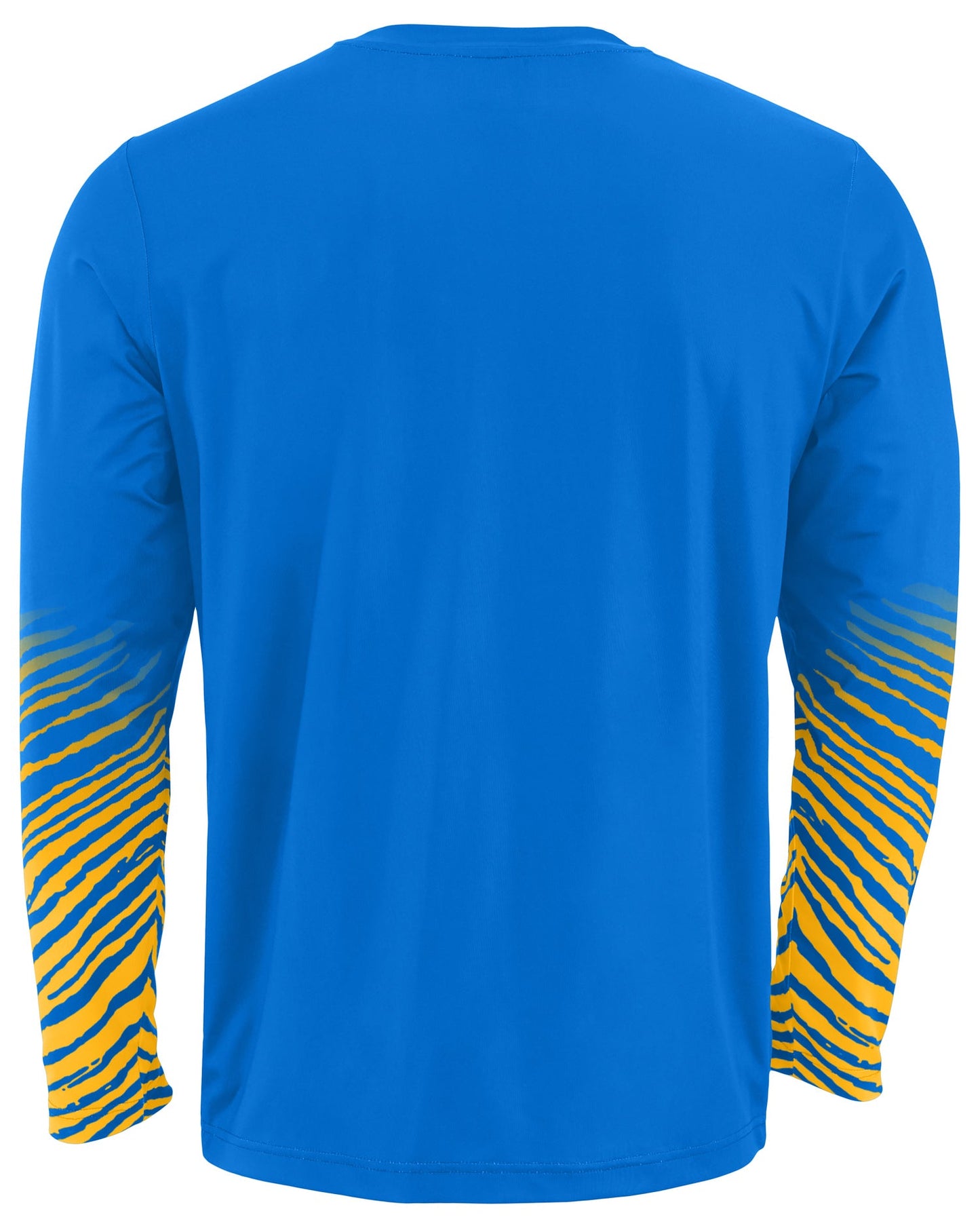 Zubaz NFL Men's Team Color Zebra Fade Sleeves Long Sleeve T-Shirt, Los Angeles Chargers