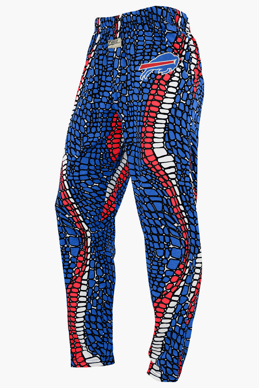 Zubaz NFL Adult Unisex Z88 Embroidered Gator 3 Color Pants, Buffalo Bills