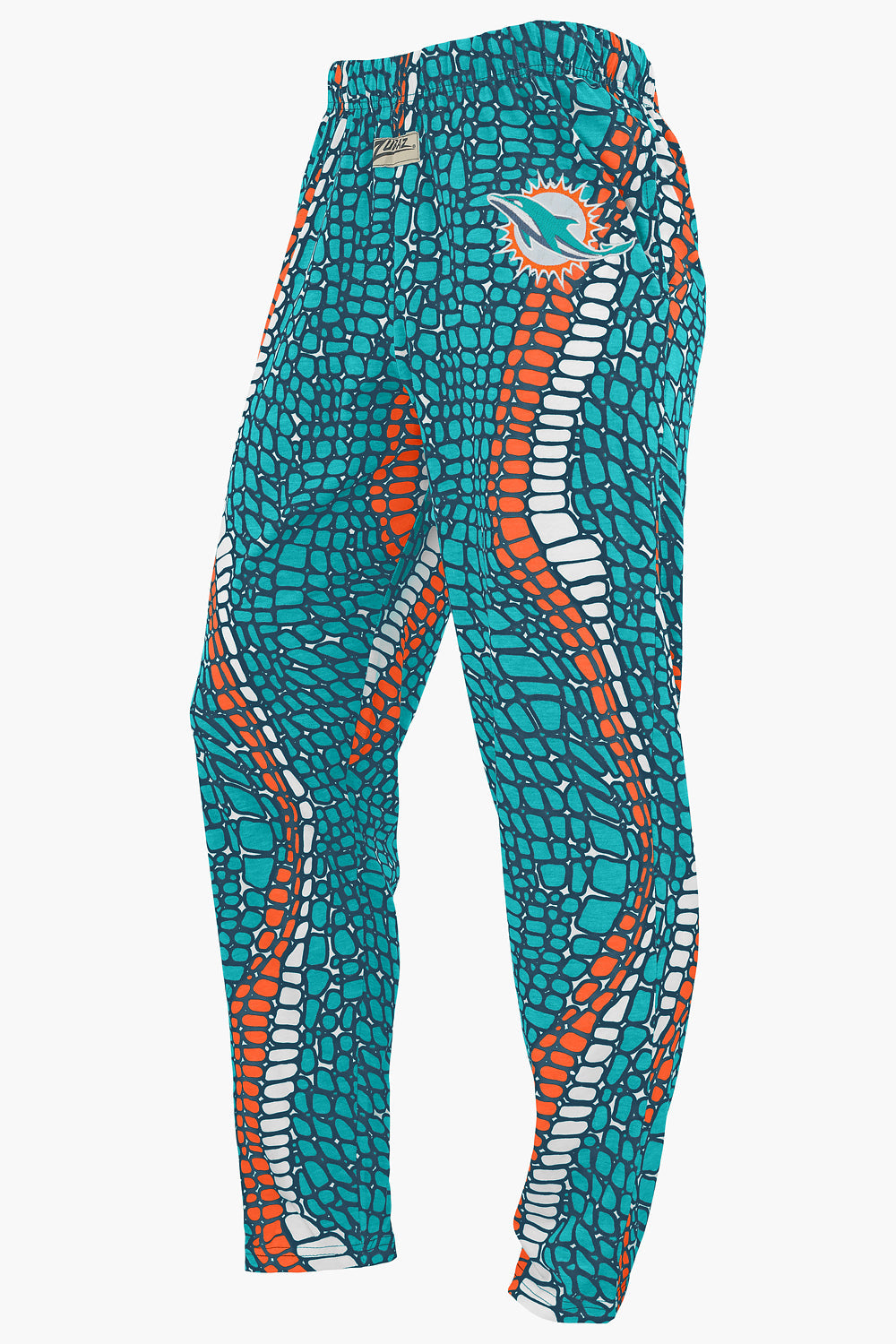 Zubaz NFL Adult Unisex Z88 Embroidered Gator 3 Color Pants, Miami Dolphins