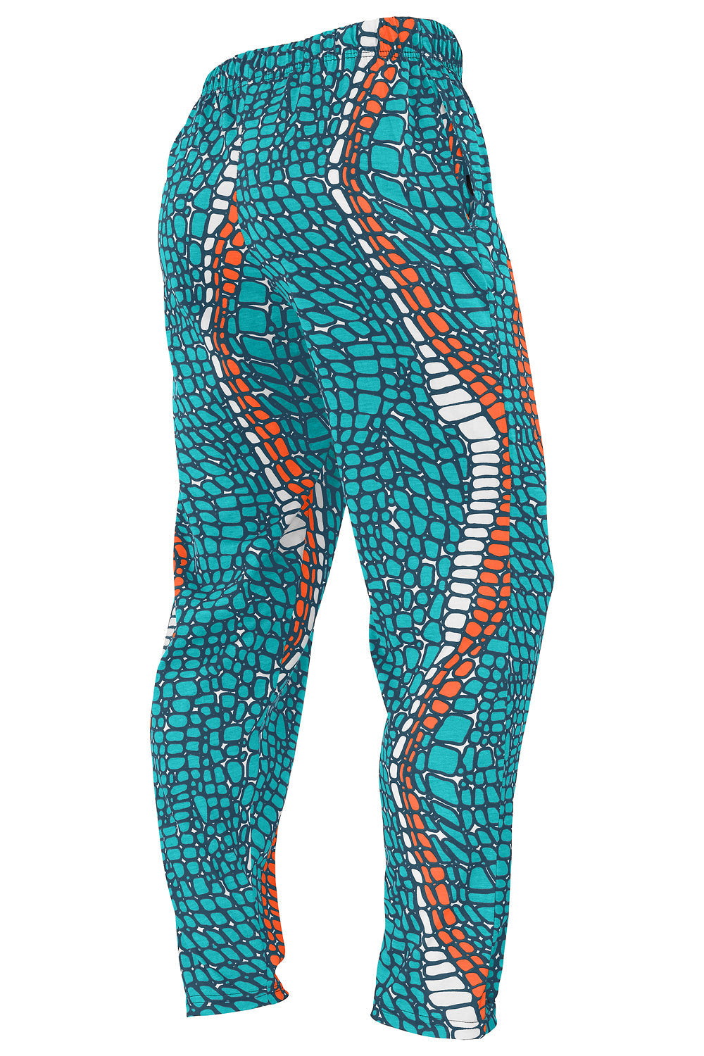 Zubaz NFL Adult Unisex Z88 Embroidered Gator 3 Color Pants, Miami Dolphins