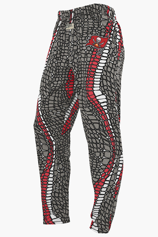 Zubaz NFL Adult Unisex Z88 Embroidered Gator 3 Color Pants, Tampa Bay Buccaneers