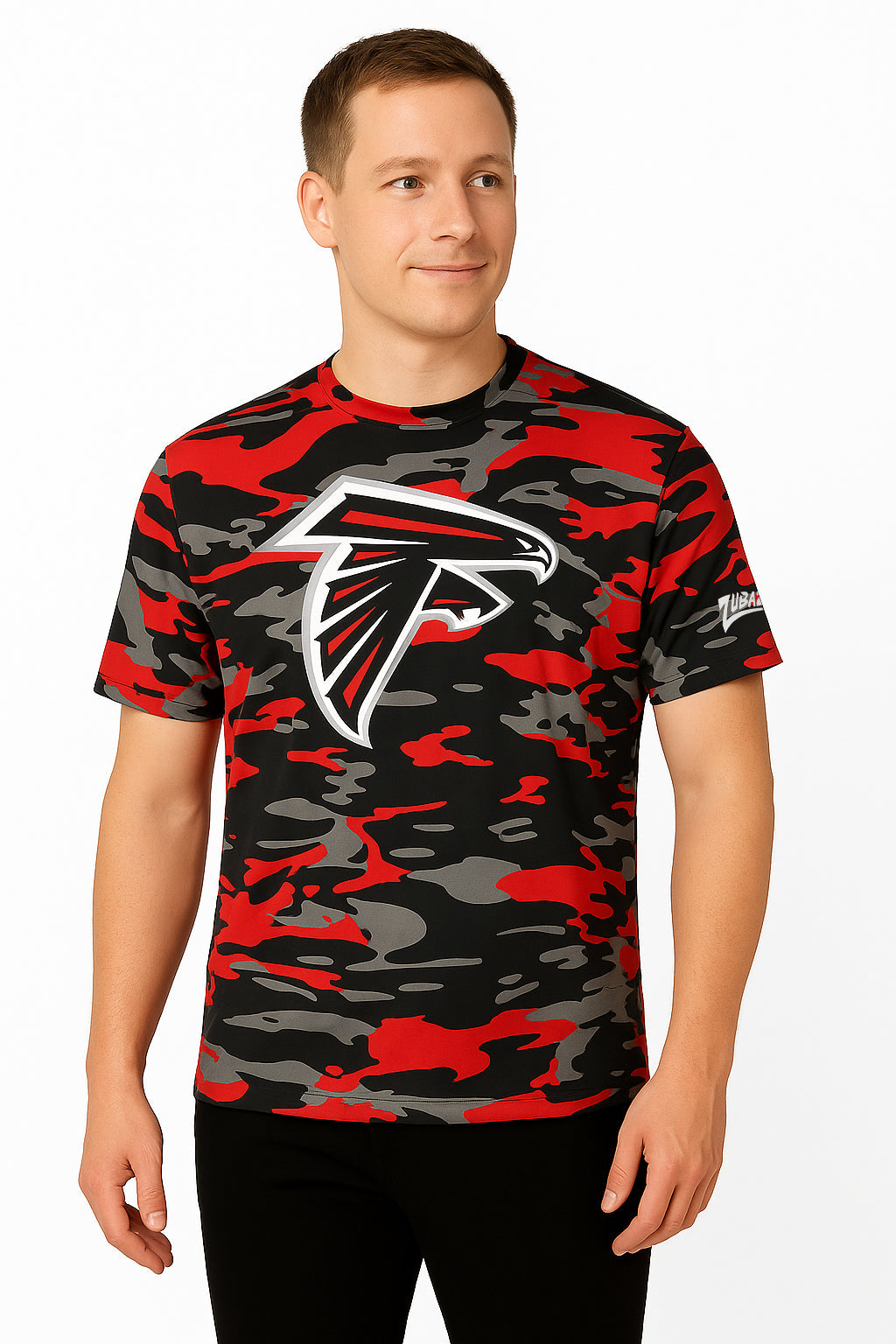 Zubaz NFL Men's Camo Alternate Color Short Sleeve T-Shirt, Atlanta Falcons