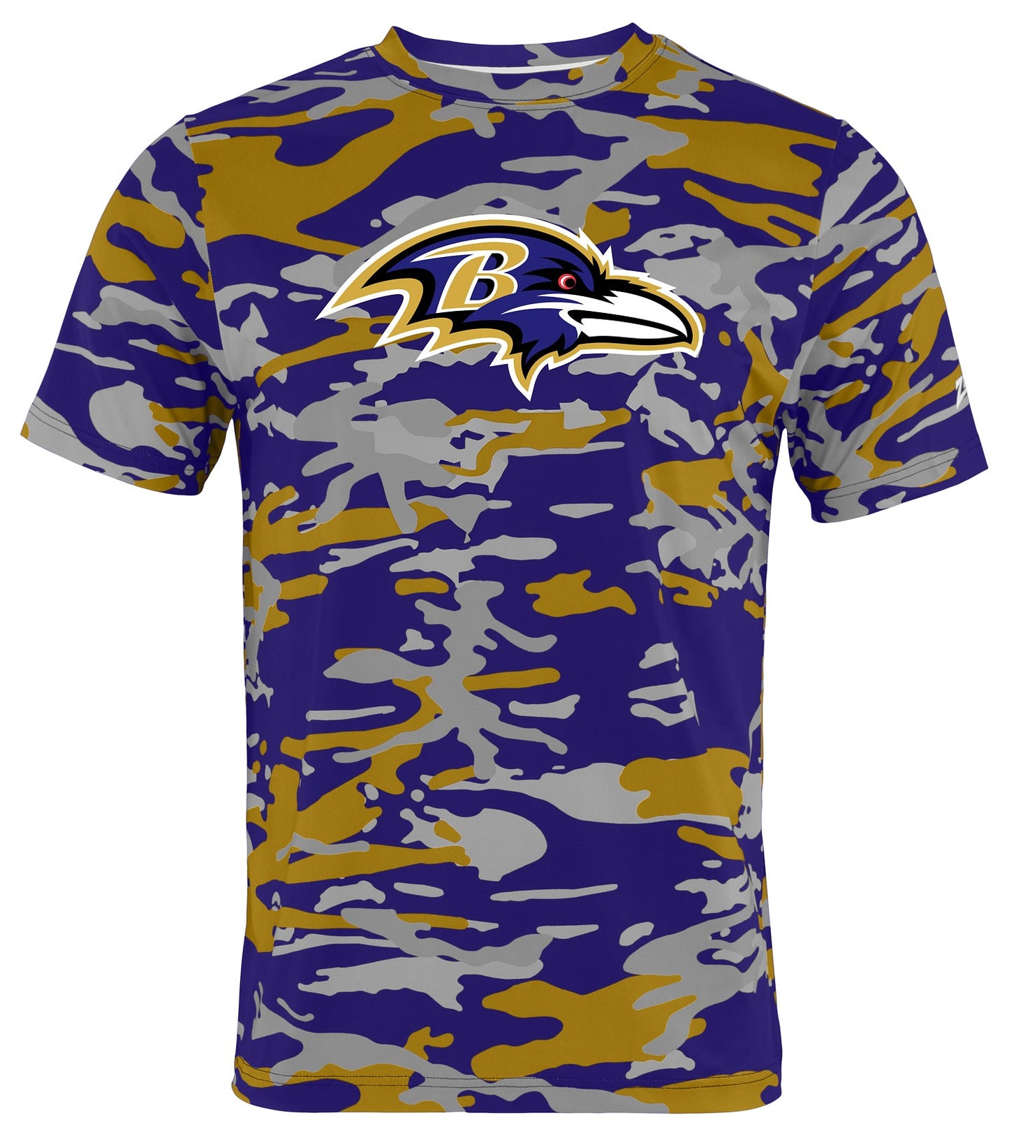 Zubaz NFL Men's Camo Alternate Color Short Sleeve T-Shirt, Baltimore Ravens