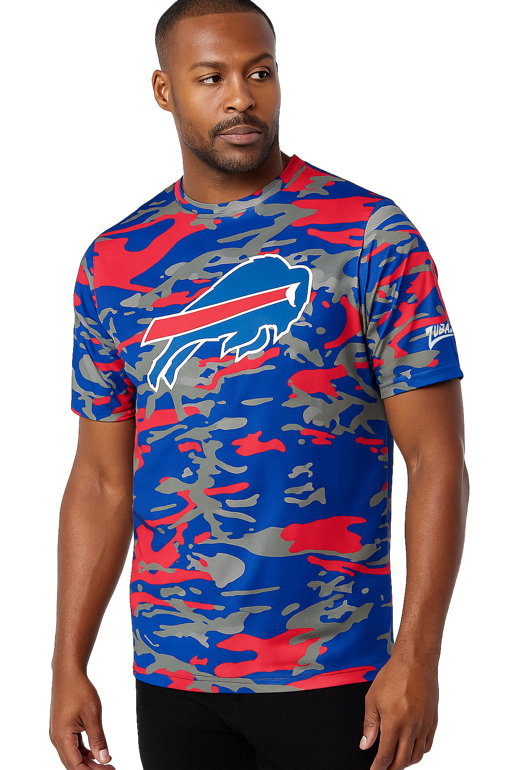 Zubaz NFL Men's Camo Alternate Color Short Sleeve T-Shirt, Buffalo Bills