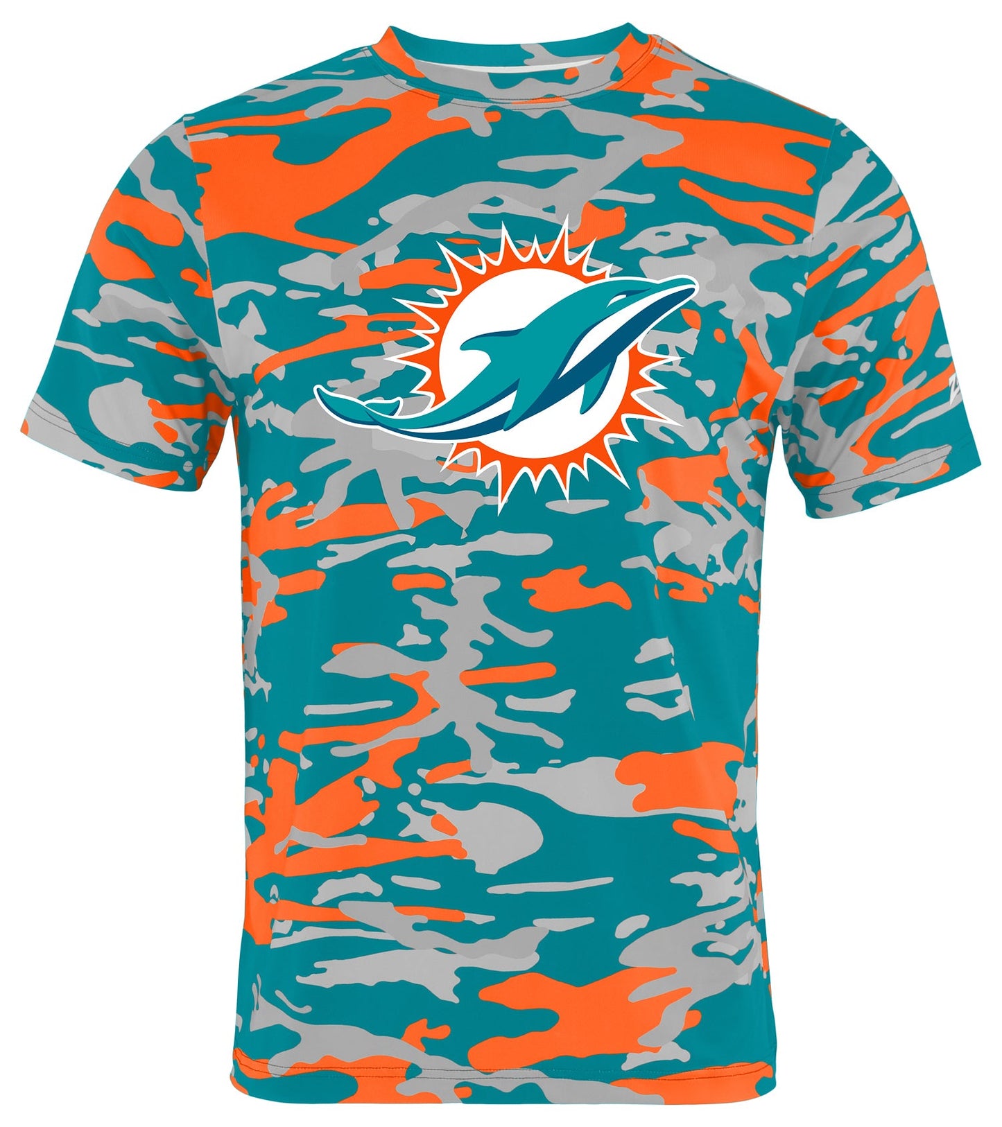 Zubaz NFL Men's Camo Alternate Color Short Sleeve T-Shirt, Miami Dolphins