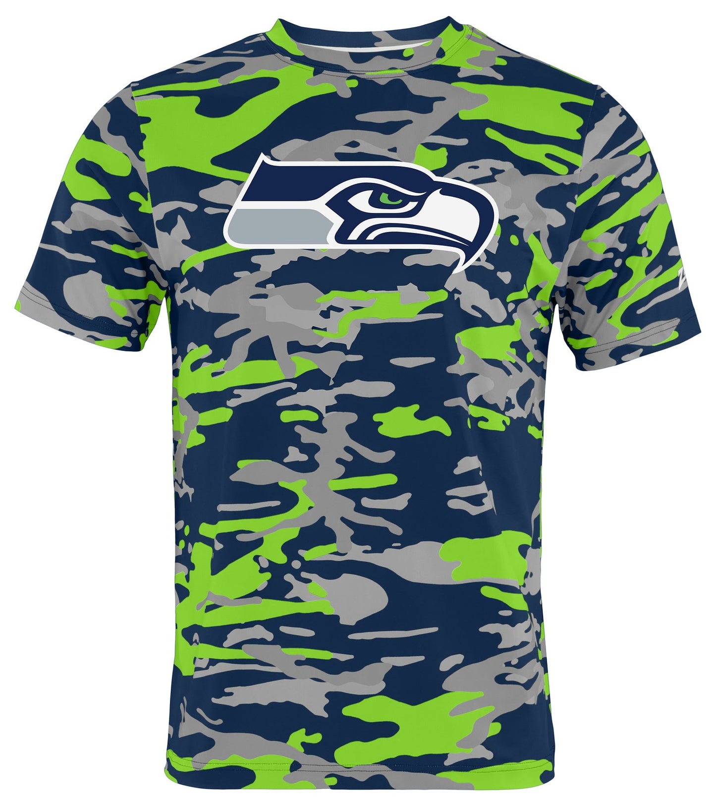 Zubaz NFL Men's Camo Alternate Color Short Sleeve T-Shirt, Seattle Seahawks