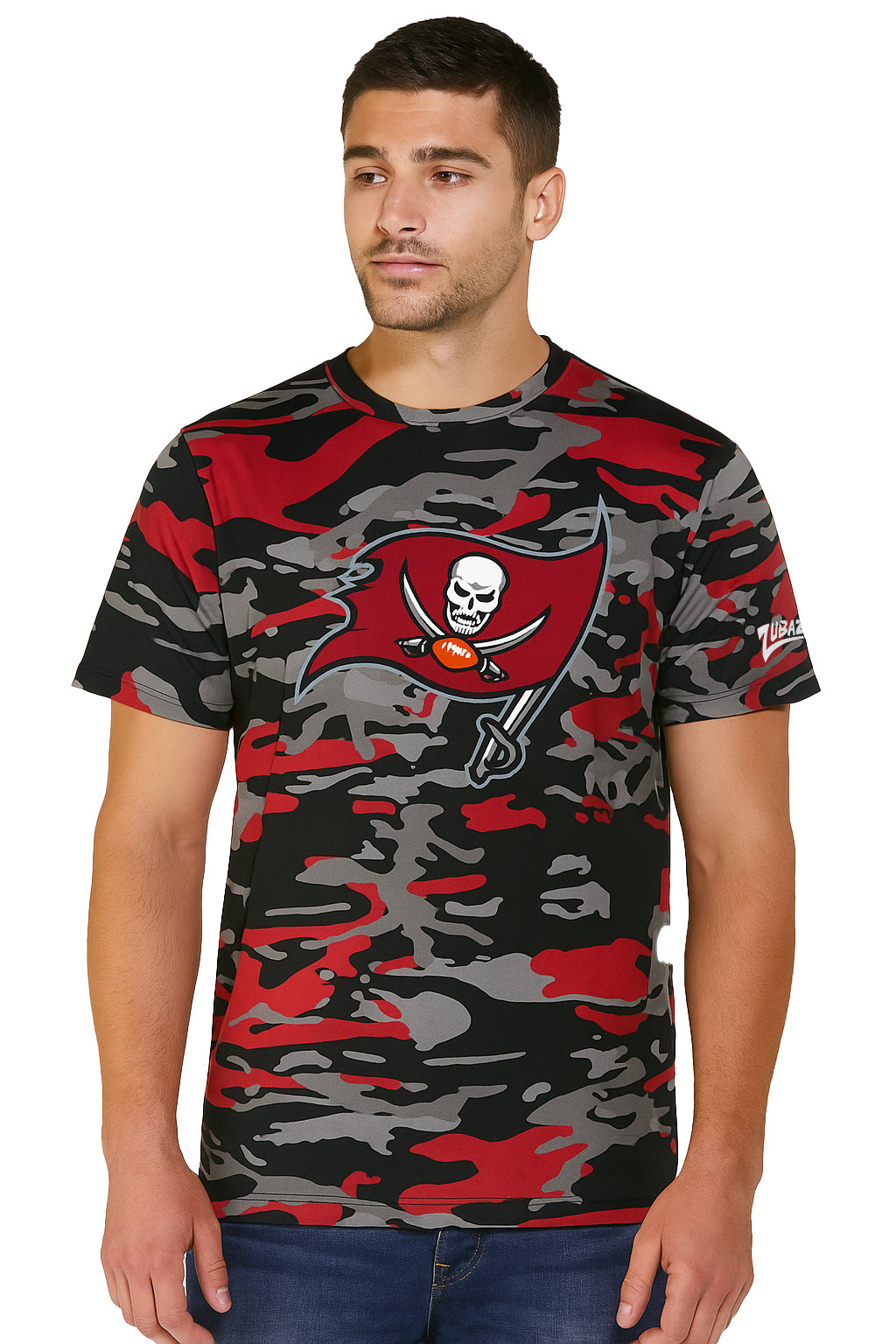 Zubaz NFL Men's Camo Alternate Color Short Sleeve T-Shirt, Tampa Bay Buccaneers