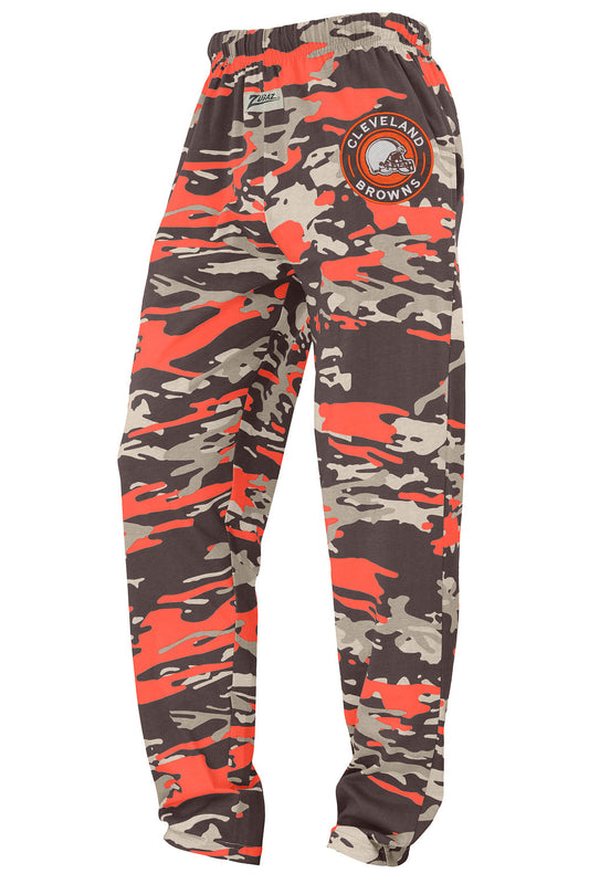 Zubaz NFL Adult Unisex Z88 Embroidered Alt Camo Pants, Cleveland Browns