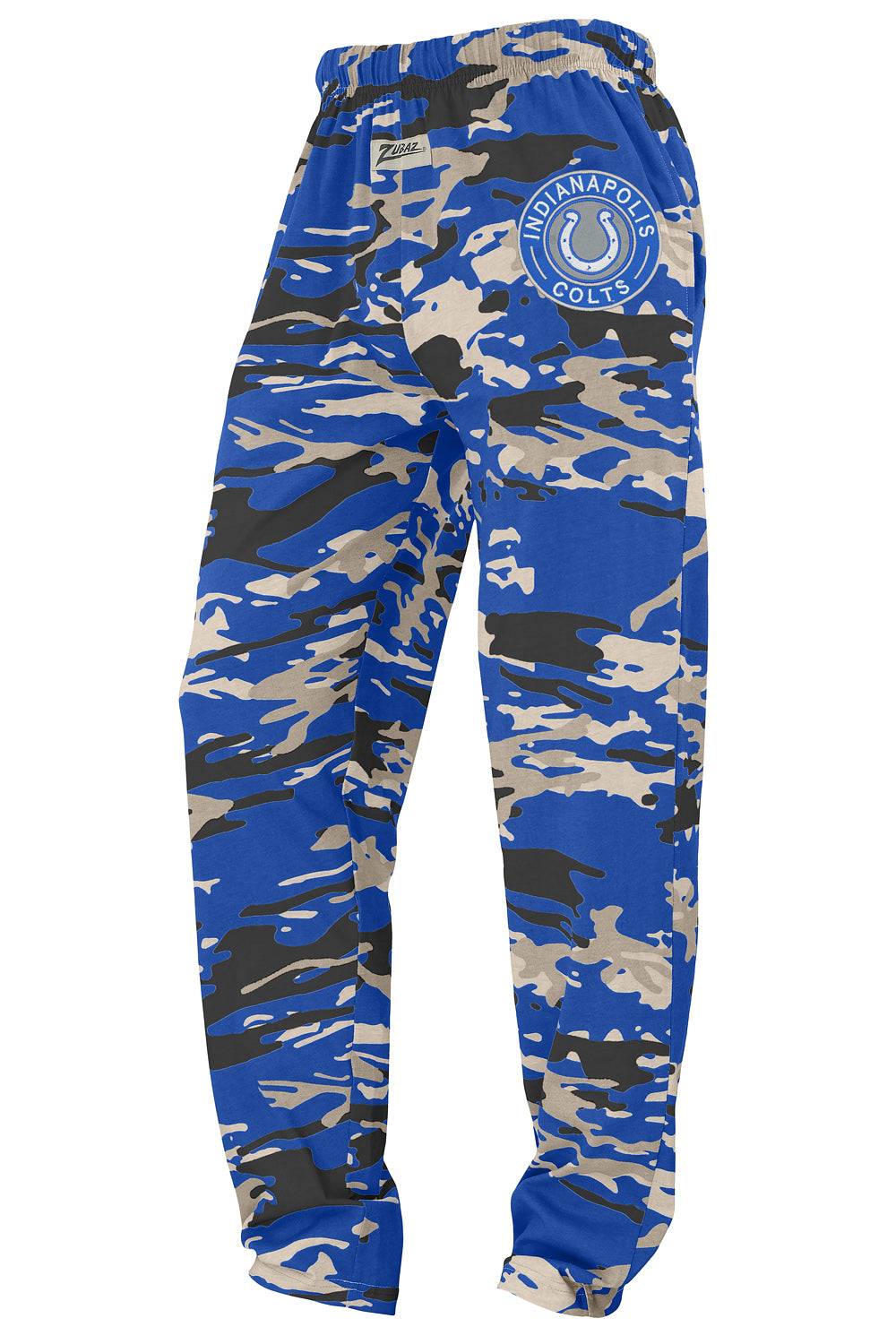 Zubaz NFL Adult Unisex Z88 Embroidered Alt Camo Pants, Indianapolis Colts