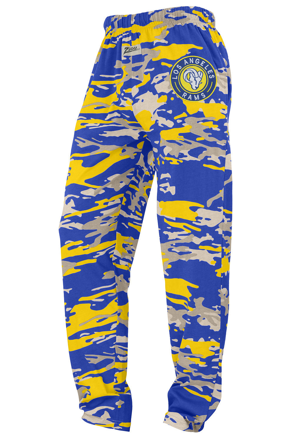 Zubaz NFL Adult Unisex Z88 Embroidered Alt Camo Pants, Los Angeles Rams