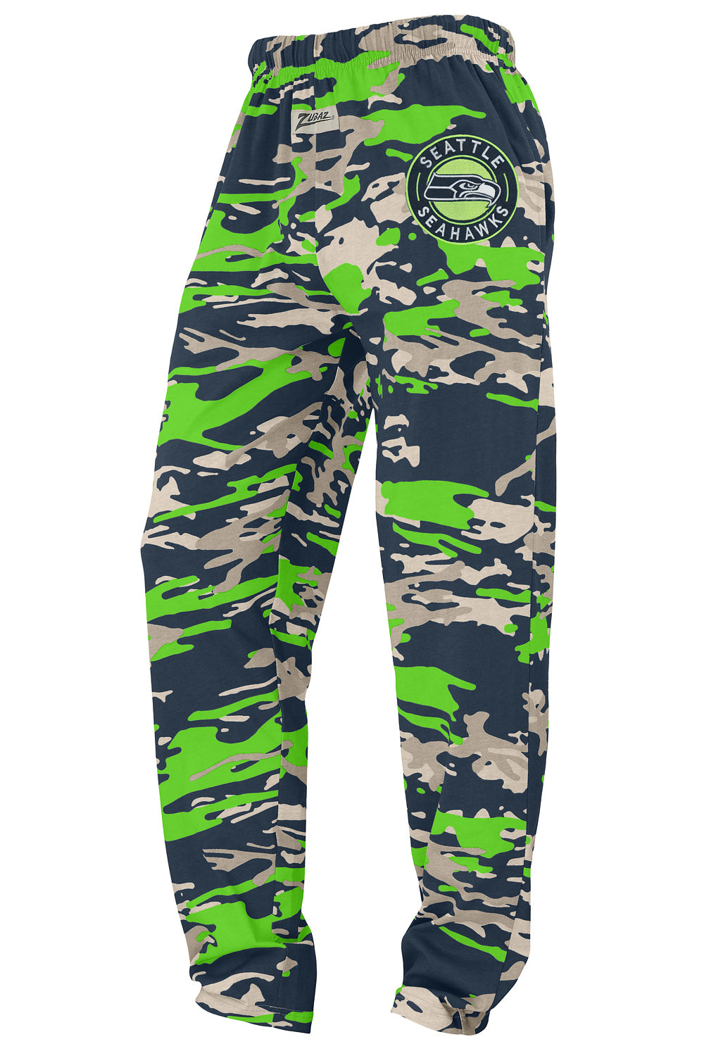 Zubaz NFL Adult Unisex Z88 Embroidered Alt Camo Pants, Seattle Seahawks