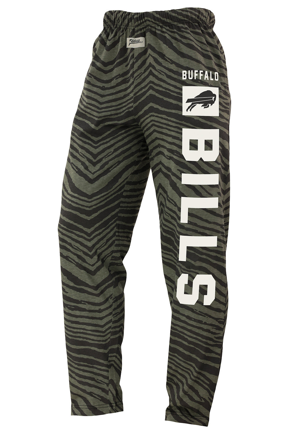 Zubaz NFL Adult Unisex Z88 Black Tonal Pants, Buffalo Bills