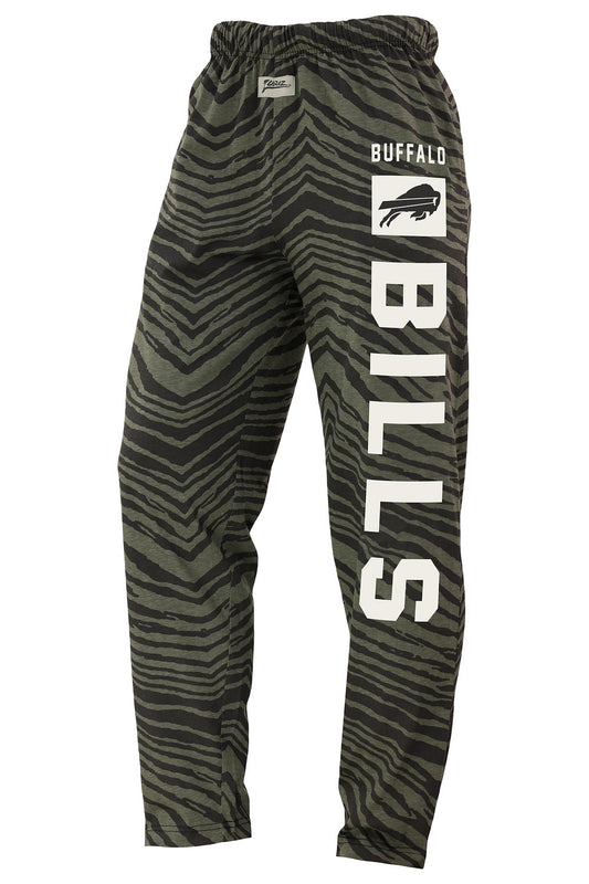 Zubaz NFL Adult Unisex Z88 Black Tonal Pants, Buffalo Bills