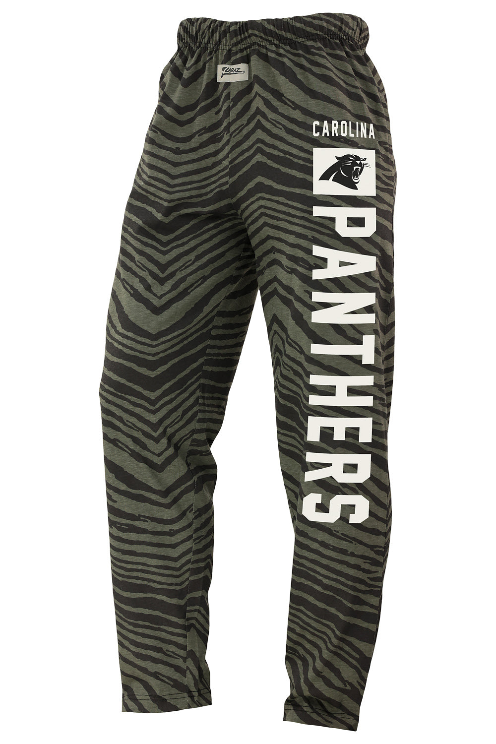 Zubaz NFL Adult Unisex Z88 Black Tonal Pants, Carolina Panthers