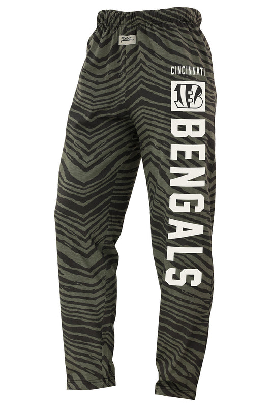 Zubaz NFL Adult Unisex Z88 Black Tonal Pants, Cincinnati Bengals