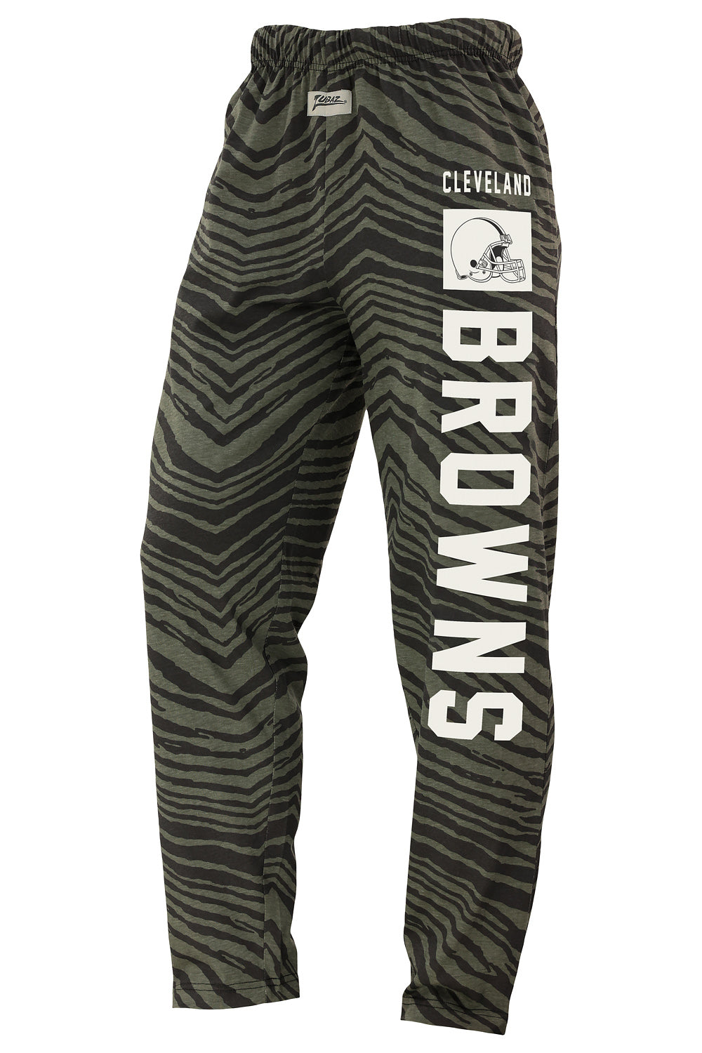 Zubaz NFL Adult Unisex Z88 Black Tonal Pants, Cleveland Browns