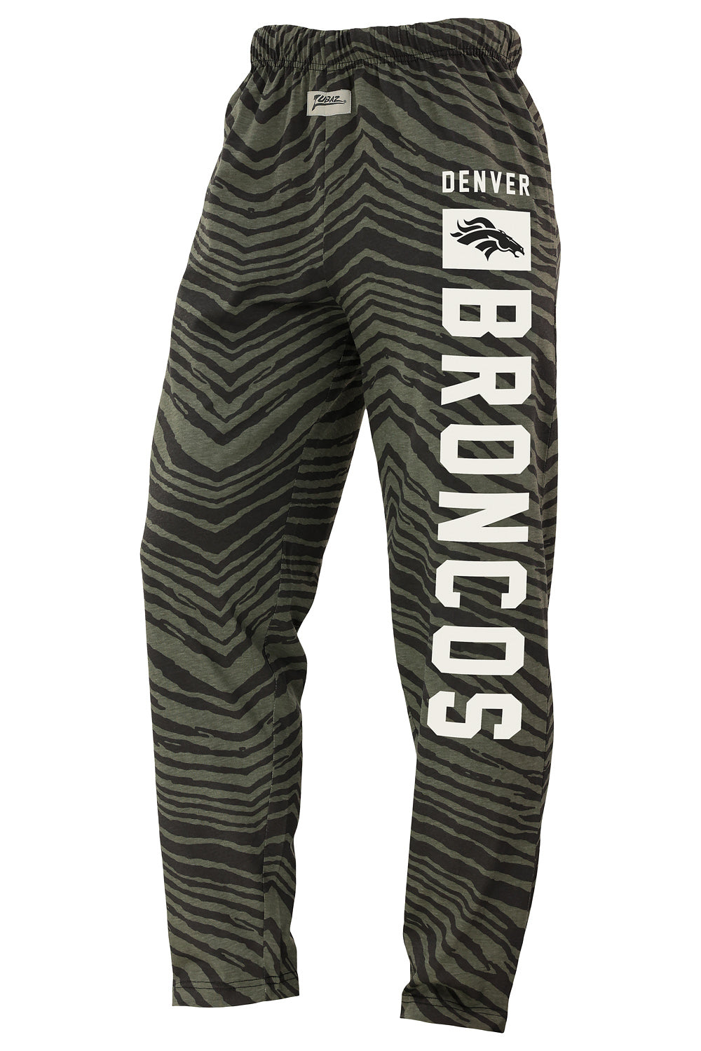 Zubaz NFL Adult Unisex Z88 Black Tonal Pants, Denver Broncos