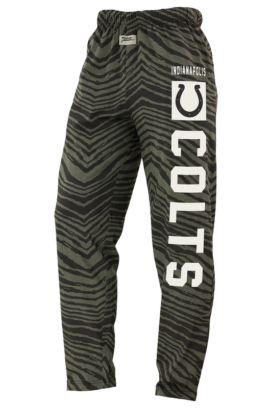 Zubaz NFL Adult Unisex Z88 Black Tonal Pants, Indianapolis Colts